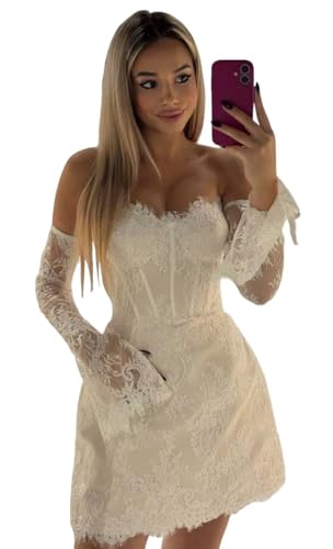 Short-Casual-Wedding-Dresses-for-Bride-2025-Simple-Mini-Strapless-Sheath-Sweetheart-Lace-Elopement-Courthouse-White-Bridal-Gown-with-Detachable-Sleeves-for-Civil-Wedding-Size-12