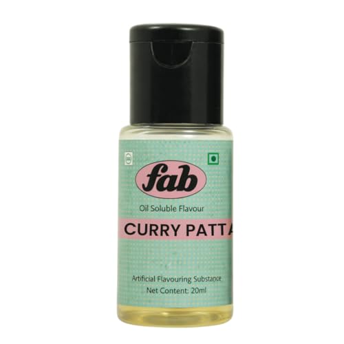 Image of Fab Oil Soluble Flavour For Chocolates Indian sweets Ice creams Desserts Quantity 20ML (Curry Patta)