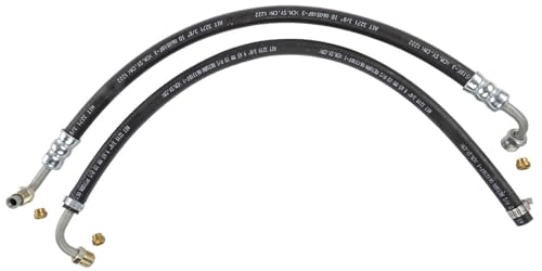 JEGS Power Steering Hose Kit | Fits Cars And Trucks | 3/8 � Rubber | Includes (1) 24� Long Pressure Hose And (1) 26� Long Return Hose