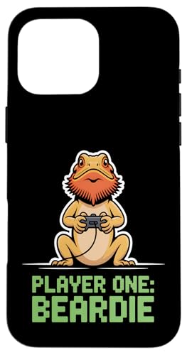 Player One Beardie Funny Bearded Dragon Q[}[ X}zP[X iPhone 16 Pro Max p