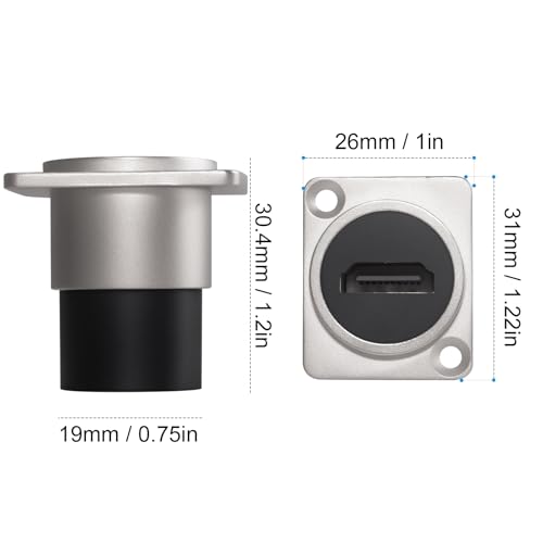 Double adaptateur HDMI 18 Gbit/s type D à vis pour signal 4K stable