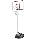 Icoud Height-Ajustable Basketball Hoop 7.5-9.2ft Portable Basketball Goals,32 inch Background with W