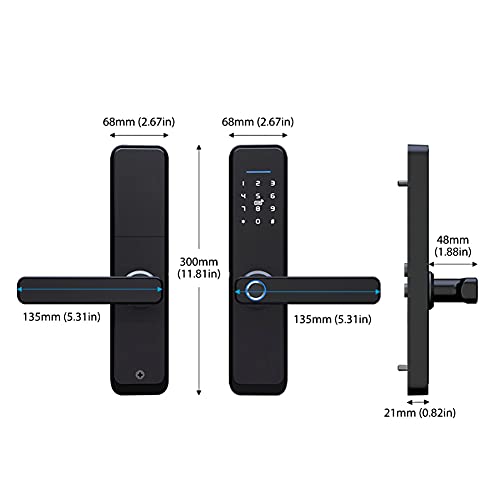 Fechadura de porta com impressão digital WiFi Fechadura eletrônica digital inteligente com senha bio