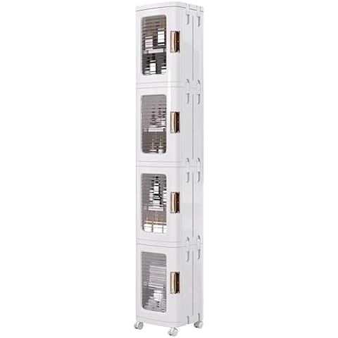 VECELO 4-Tier Narrow Storage Cabinet Cover