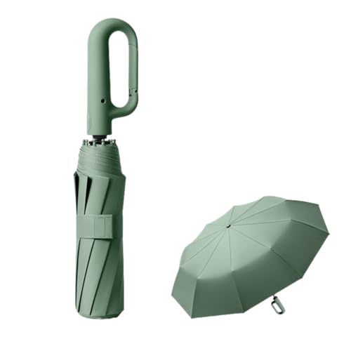 erised's bifrost Portátil Paraguas Capa de Revestimiento/Protección UV Anti UPF 50 99,9% Plegable de Viaje Mango de Apertura/Cierre Automático Golf de Hombres Mujeres Diseño de Mango de Mosquetón