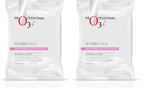 Image of O3+ D-TAN Pack for Instant Tan Removal & Sun Damage Protection Infused with Mint and Eucalyptus Oil Ideal for All Skin Types - 5g x 2 (10gm)