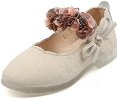 Baby Girls Dress Shoes Mary Jane Flats with Flowers Spring Fall