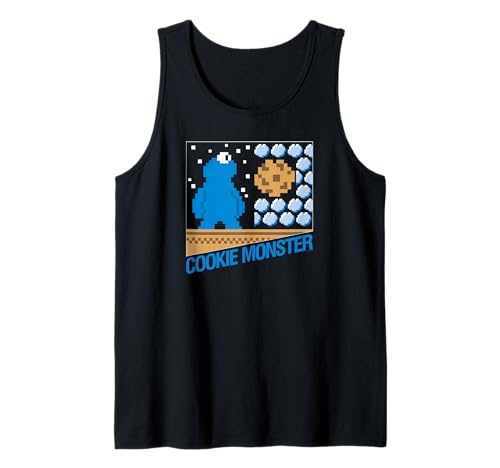 Cookie Monster 8-Bit Tank Top de Sesame Street ideal para entrenar en el gimnasio