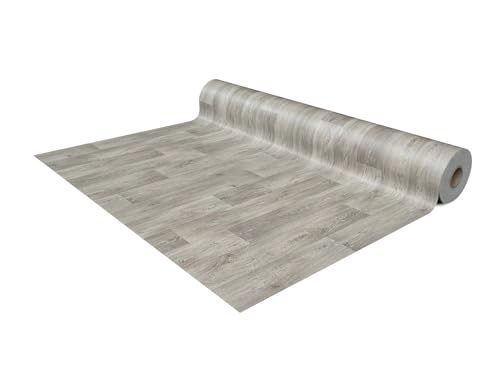 Primaflor PVC TURIN 2,00m x 1,00m Eiche Grau 619M – Meterware mit Holzoptik | phthalatfrei & recyclebar | für Wohnräume, Feuchträume & Messe | Vinyl Boden trittschalldämmend & antistatisch