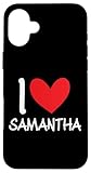 Photo Gallery custodia per iphone 16 plus i love samantha nome personalizzato ragazza donna bff cuore sam Photo Gallery custodia per iphone 16 plus i love samantha nome personalizzato ragazza donna bff cuore sam
