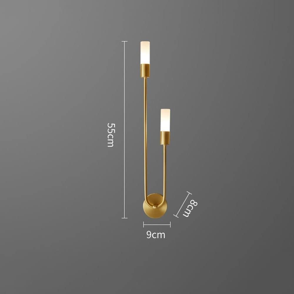 Applique da Parete Moderne della metà del secolo Lampada da toeletta da Bagno Vintage a 2 luci d Lampada da Parete lineare a LED Nera Lampada da Parete a Striscia Lunga per Camera da Letto Comodino