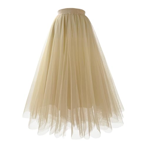 Jupe en maille longue plissée et légère pour femme