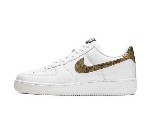 Image of NIKE Air Force 1 Low Retro Premium QS Men's Trainers AO1635 (White/Elemental Gold 100) UK 6.5 (EU 40.5)