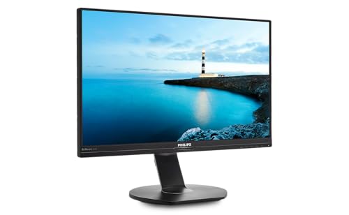 Philips 241B7QUPBEB Monitor LED 24", Full HD 1920 x 1080, IPS, Dock USB-C, Regolabile in Altezza, Girevole, Pivot, Hub USB, RJ45, Powersensor, Low Blue Mode, Flicker Free, Vesa, Nero
