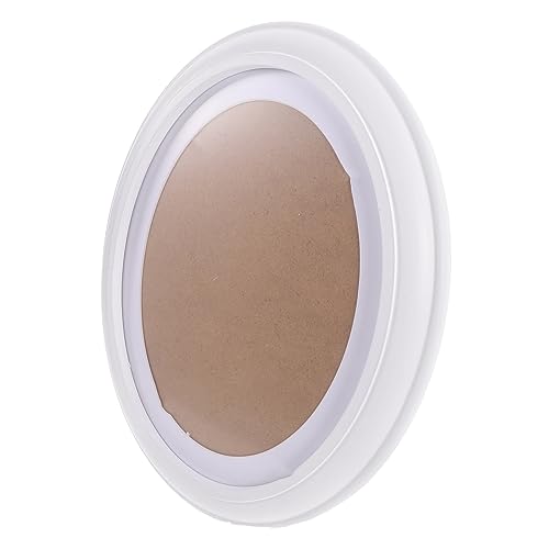 Alipis Marco De Fotos Ovalado De Madera Maciza 10 Pulgadas Blanco Decoración Colgante De Pared Para Adultos y Niños Clavos Sin Costuras y Clavos s