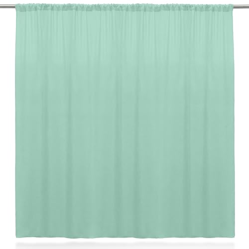 Ultimate Textile 8 ft. Polyester Backdrop Drape Panel, Mint