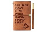 InnoBeta Mechanic Gifts for Men, Electrician Gifts with Journal and Pen Vegan Leather Refillable Notebook, Sketchbook, Travel Diary, 7.8x5 Inches