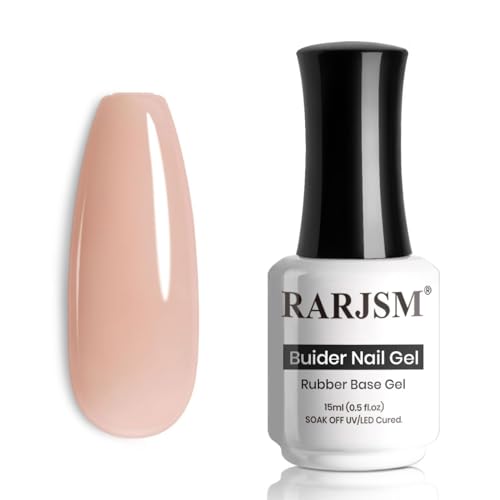 RARJSM Rubber Base Milky WhiteBuilder Extension Gel Builder Soft WhiteRubber Base Coat Gel Nail Polish 15ml Natural White Nail Strengthener Soak Off Curing Requires 1 Bottle for Home Salon DI product thumbnail 11