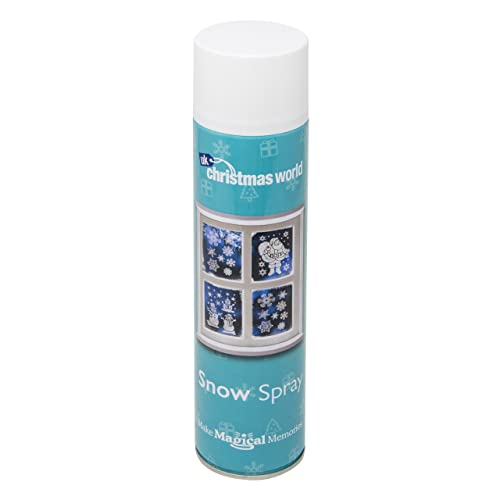 UK Christmas World 600ml Snow Spray Giant Can Big Fake Artificial Snow Windows Trees Decorations
