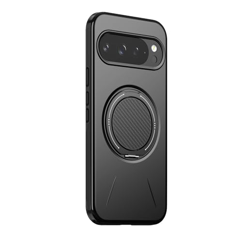 AGENIUS�EFor Pixel11 Pro �P�[�X �ϏՌ� �J�o�[ ��̌^�����O�t�� �X�^���h�@�\ Qi���C�����X�[�d�Ή� ������ For �s�N�Z��11 �v��(�u���b�N)