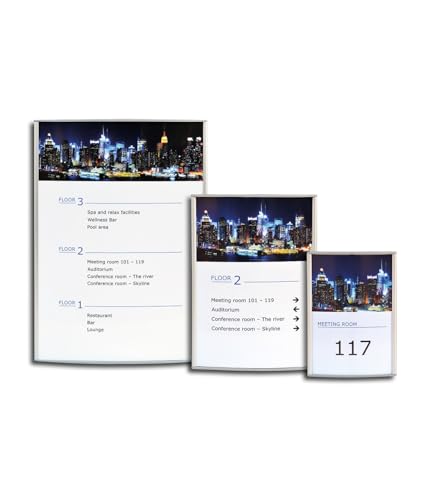 Raumschild/Türschild Convexa DIN A5 / A4 oder A3 - Konvex gebogen - einfacher Druck Austausch (DIN A3) Raumschild/Türschild Convexa DIN A5 / A4 oder A3 - Konvex gebogen - einfacher Druck Austausch (DIN A3)