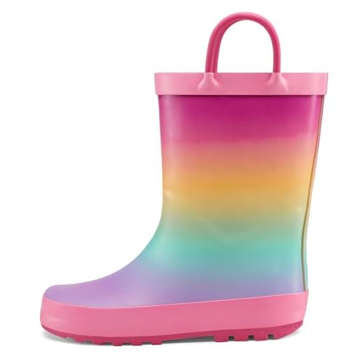 K KomForme Botas De Chuva Infantis Impermeáveis, Botas De Borracha Estampadas Com Alças