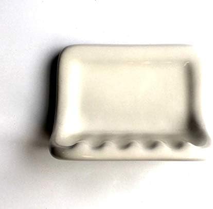 Squarefeet Depot Bath Accessory Shower Soap Dish Almond Ceramic Thinset Mount 6-1/2" x 4-7/8"