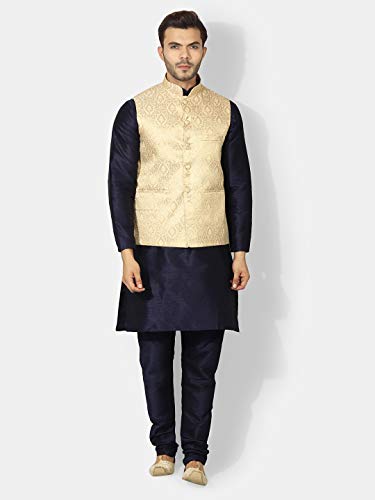 Image of UnM Men Silk Blend Classic Kurta Set