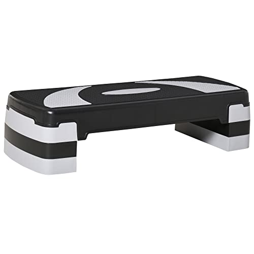Lista de aerobic y fitness online 4 HOMCOM Step de Aeróbic Step para Fitness Antideslizante con Altura Regulable 3 Niveles de 10/15/20 cm Tabla Plataforma Stepper para Deporte y...