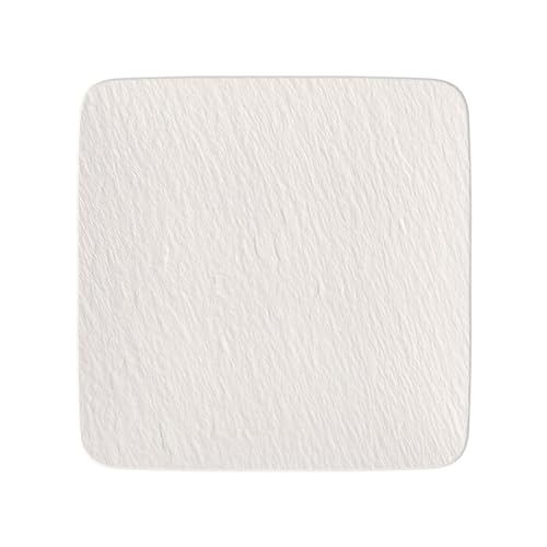 Villeroy & Boch - Manufacture Rock Blanc Gourmetteller 32 cm Weiß, Spülmaschinenfest, Mikrowellensicher, Esseller, Servierteller, Pizzateller, Servierplatte, Geschirr, Premium Porzellan