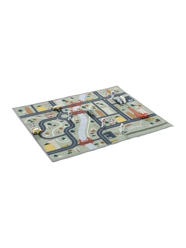 VERTBAUDET Tapis Circuit avec Accessoires en Bois FSC® Vert TU
