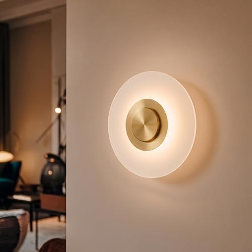 Image of Spiral Gride Glow 3-in-1 LED Wall Light | Modern Fancy Lights for Living Room, Bedroom Wall Decor, Home Decoration Items & Indoor Luxury Night Lamp (Golden Accent, Pack of 1)