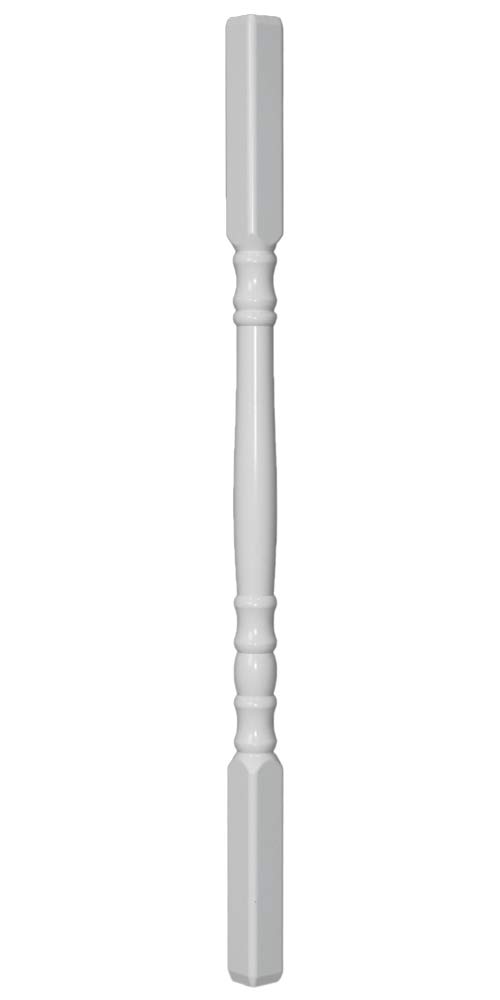 Colonial Baluster White PVC (Plastic) Spindle Picket 1-1/2" x 1-1/2" x 32" (16 per Pack)