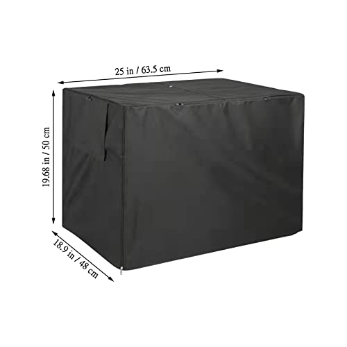Dog Crate Cover, Dog Kennel Cover For Medium And Large Dog, Heavy Duty Oxford Fabric, Pet Kennel Cover Waterproof Anti-Uv, Dog Cage Cover With Pockets, Mesh Window (25X18.5X19.69In(Small), Black) #TOP2