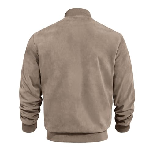 Chaqueta ligera casual para hombre en ante sintético miniatura 6