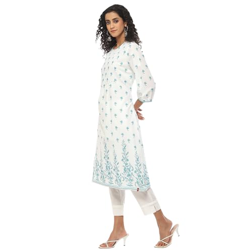 Image of BIBA Women Cotton Straight Printed Kurta