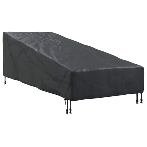Housse de protection pour meubles d'extérieur noir 195x76x82cm