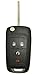 Key Fob Case Shell Fit for GMC Chevrolet Chevy Equinox Sonic Trax Terrain 4 Buttons Replacement Flip Folding Smart Car Key Fob Cover with Uncut Blade Blank (4 Buttons Key Fob Shell)