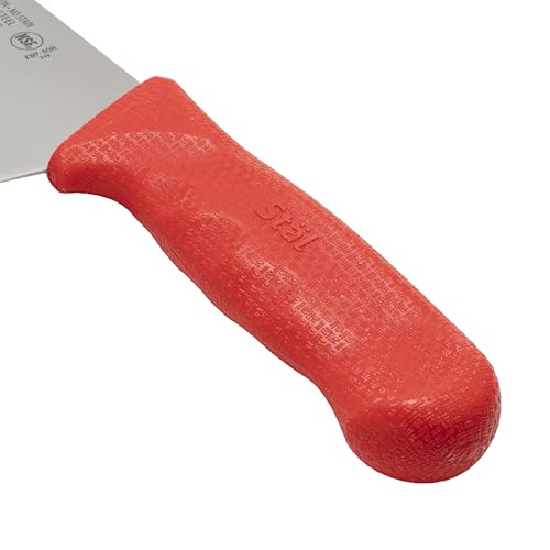 Winco 8" Red Chef's Commercial-Grade Knife