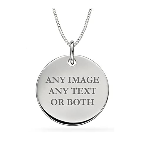 Personalised 20mm Sterling Silver Necklace Pendant Cover