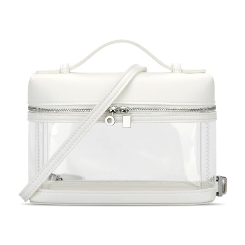 Image of KKXIU Clear Crossbody Bags for Women Purses for Concerts Sports | Transparent Vegan Leather Purses Stadium Approved