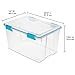 Sterilite 4-Pack Gasket Box, Weather-Resistant Storage Bins with Latching Lids, 54 Quart - Heavy-Duty Organizing Containers for Closet, Bathroom, and Office