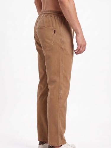 Image of Men's RFD Wash Finished Cotton Track Pants| Lightweight, Breathable & Highly Stretchable Fabric| Denim Look| Perfect for Office, Party, Holiday & Travel (RSM-01 /25)