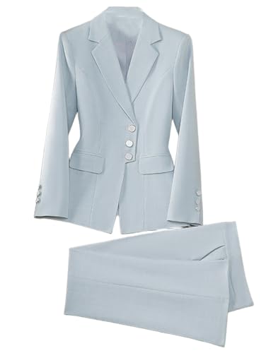 Costume deux pièces femme haut de gamme à revers cranté et finitions smoking raffinées
