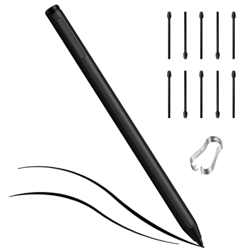 Magnetic Stylus Pen for Remarkable 2 with Eraser, 4096 Pressure Sensitivity, Palm Rejection & Tilt Support - Digital Pen Fit for Replacement Remarkable 1/ Kindle Scribe & EMR Devices + 10 Tips (Black)