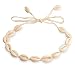CrazyPiercing Women Handmade Summer Beach White Velvet Rope Conch Shell Pendant Choker Necklace Jewelry