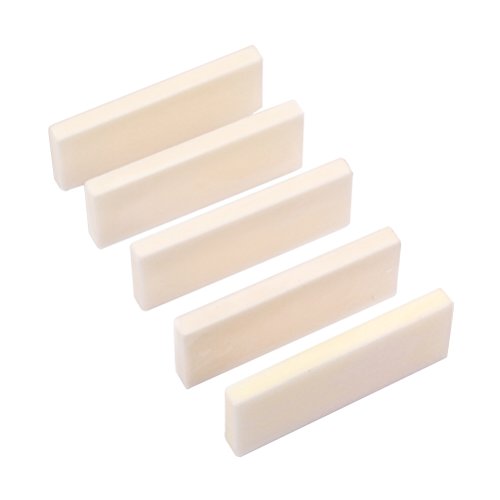 Artibetter 5PCS DIY Buffalo Bone Nut Blank for Accoustic Guitar Replacement Nut
