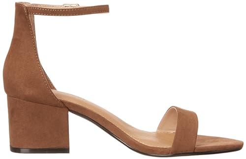 Image of Amazon Essentials Women's Two Strap Heeled Sandals with Adjustable Ankle Strap, Padded Memory Foam Insole