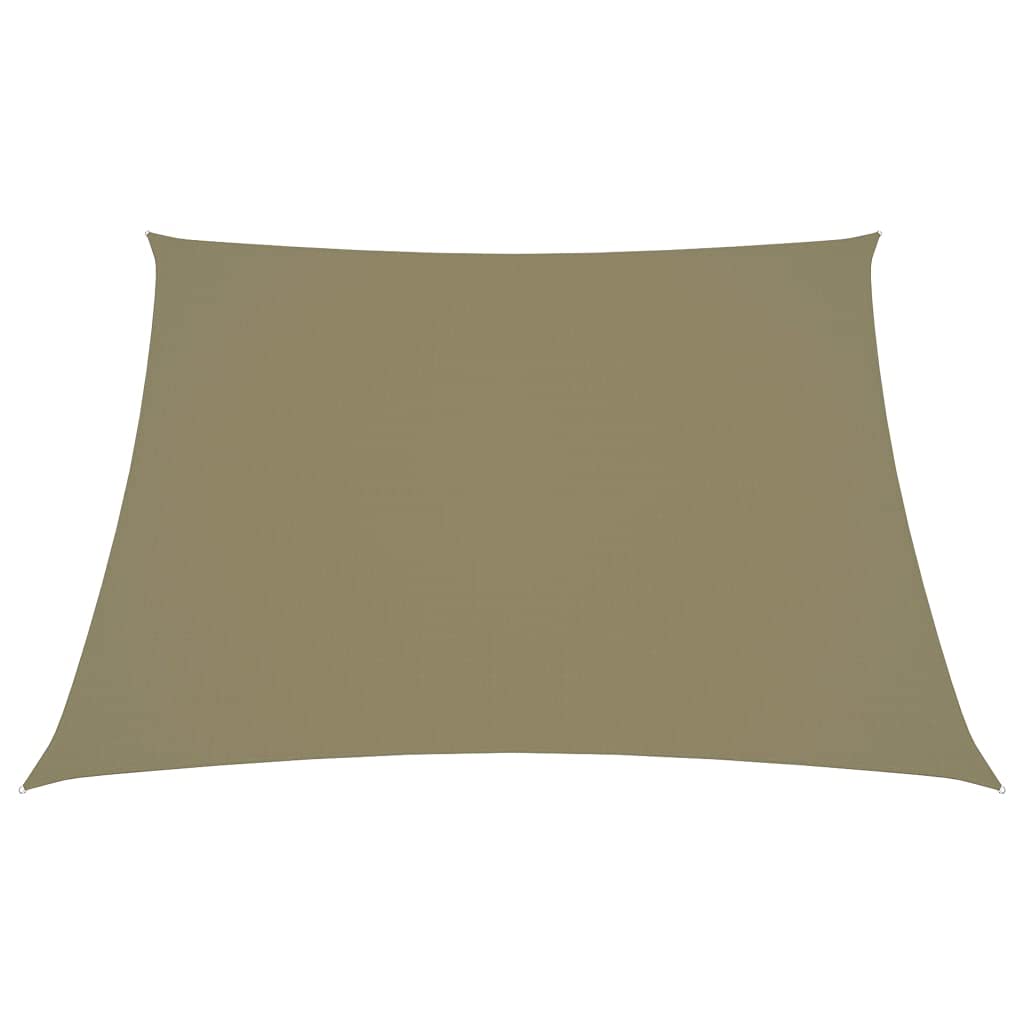 Voile d'ombrage trapèze 2x3 m en tissu Oxford beige résistant aux UV
