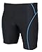 Produktbild Aquarti Herren Badehose Knielang Schwimmhose Jammer, Farbe: Schwarz/Blau, Größe: L